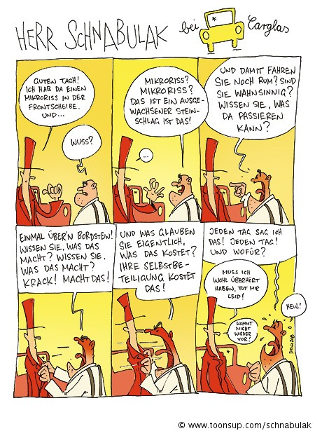 Cartoon: Herr Schnabulak hat Mikrorisse 1