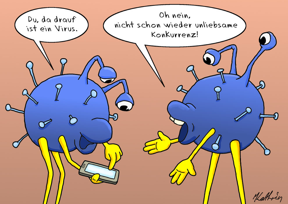 Cartoon: Viren 1