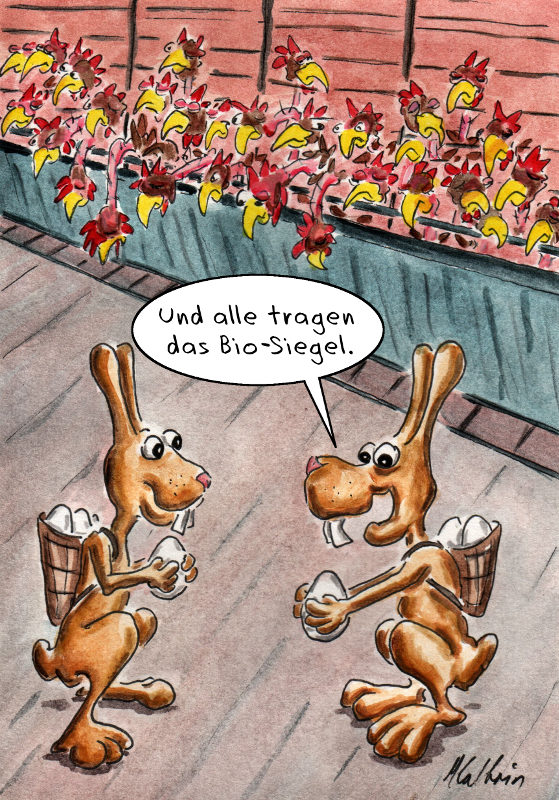 Cartoon: Bio-Siegel 1