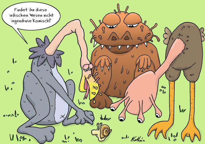 Cartoon: Irdische Tiere 1