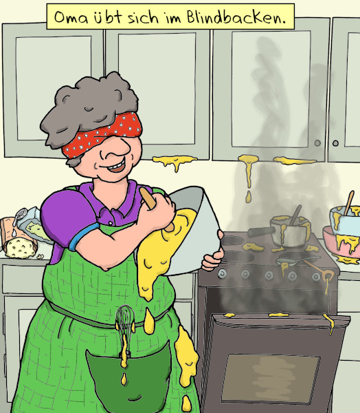 Cartoon: Blindbacken 1