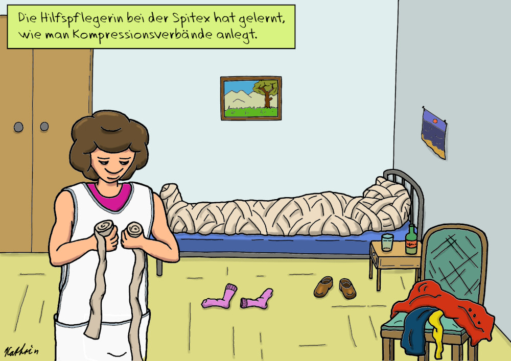 Cartoon: Kompressionsverband 1