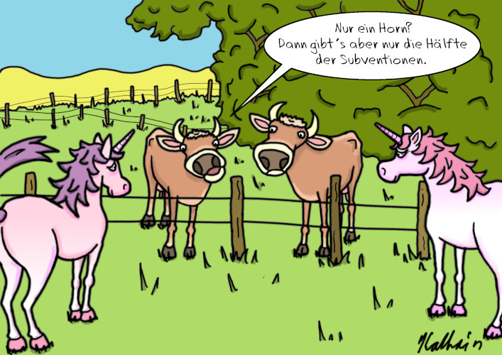 Cartoon: Hornkuh-Initiative 1