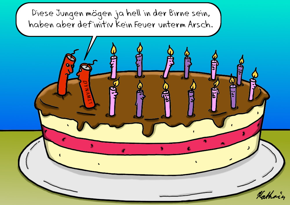 Cartoon: Geburtstagstorte 2