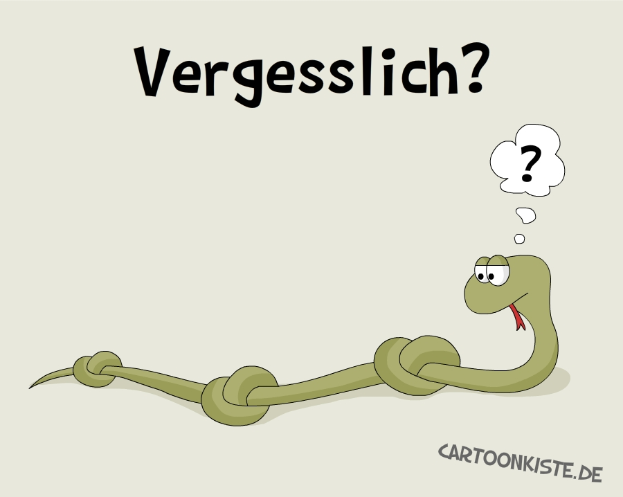 Cartoon: Vergesslich? 1