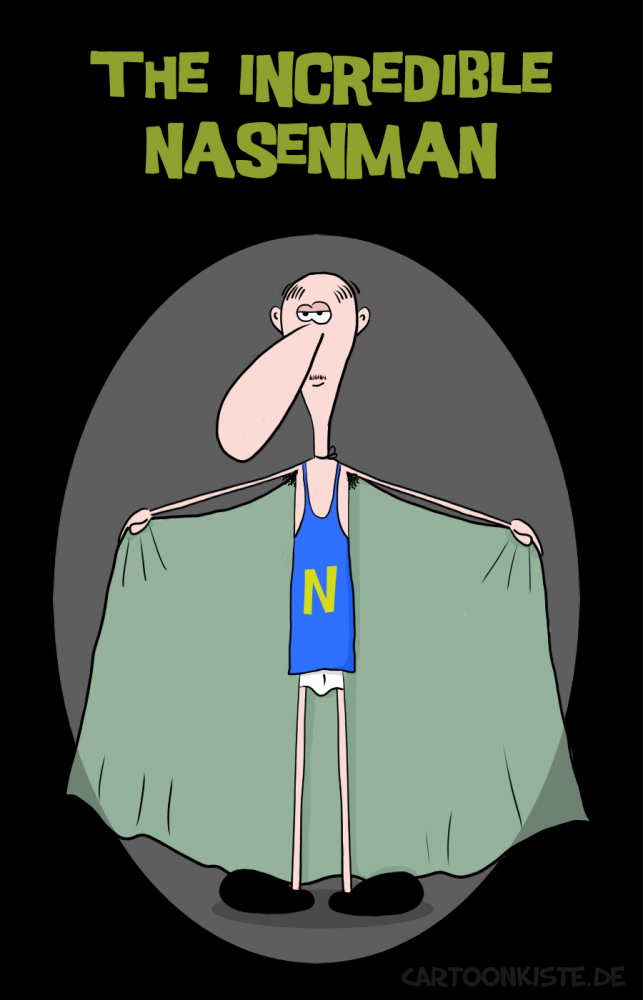 Cartoon: Nasenman 1