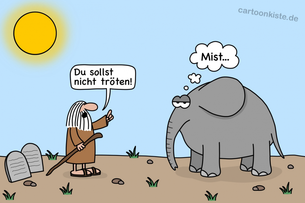 Cartoon: Gebot 1