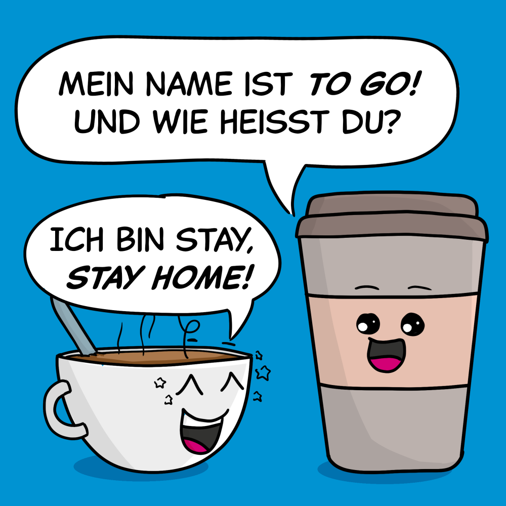 Cartoon: Kaffee to go 1