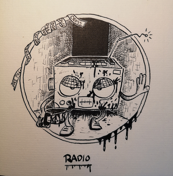 Illustration: Inktober Tag 4: Radio killed the video-star 1