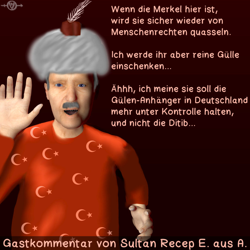 Cartoon: Gastkommentar Erdogan 1