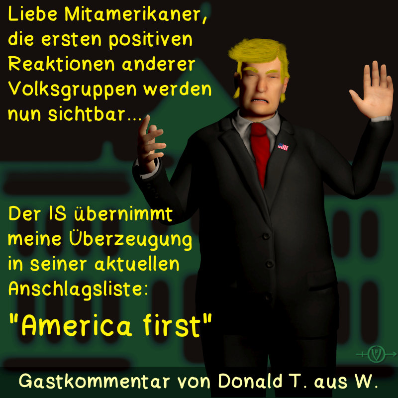 Cartoon: Gastkommentar Trump 2 1
