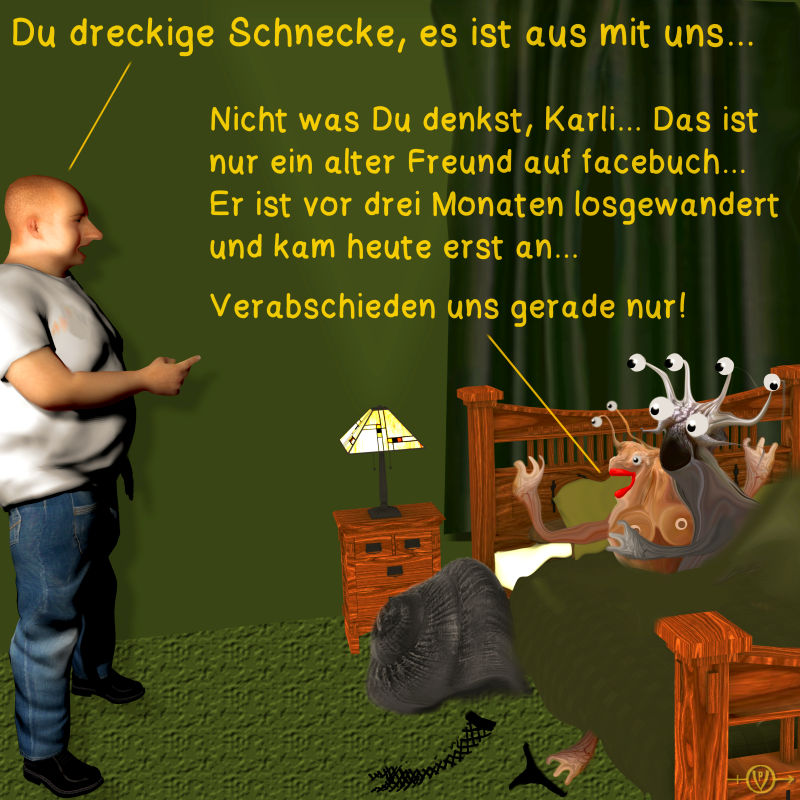 Cartoon: Schneckenromantik 4 1