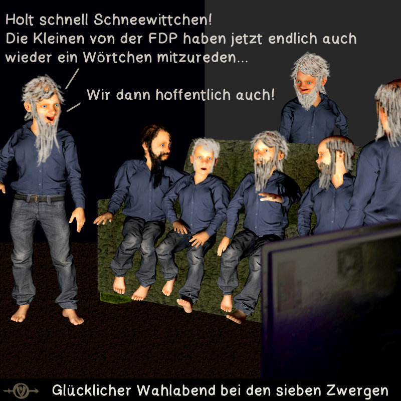 Cartoon: Sieben Zwerge und die FDP 1