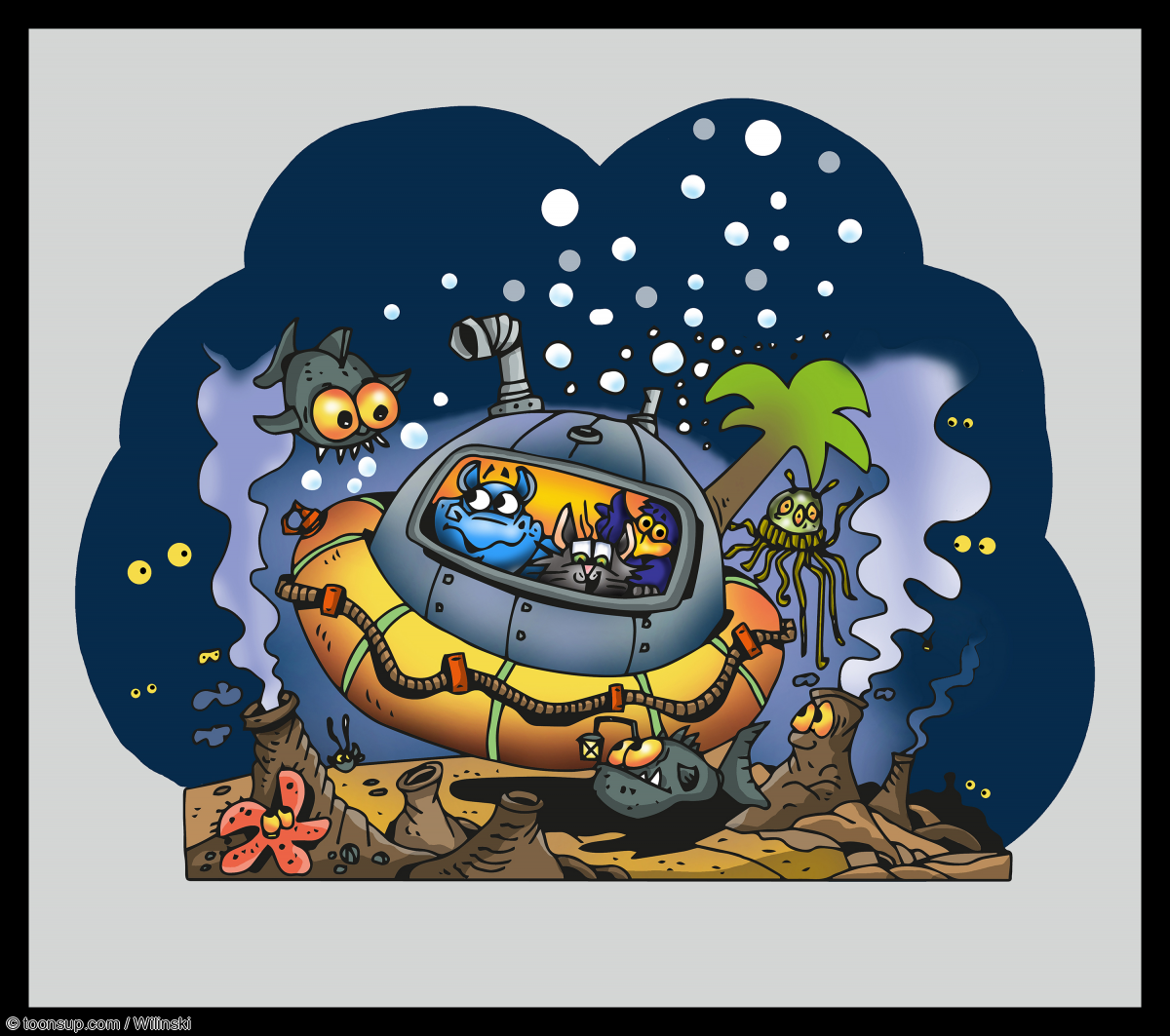 Illustration: Bonolino unter Wasser 1