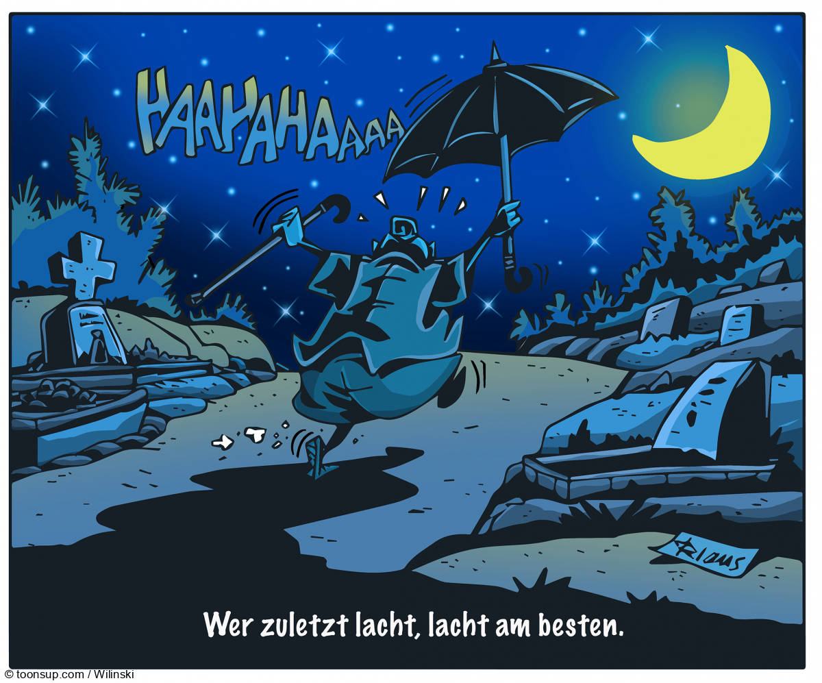 Cartoon: Wer zuletzt lacht ... 1