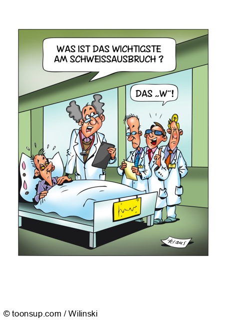 Cartoon: Schweissausbruch 1