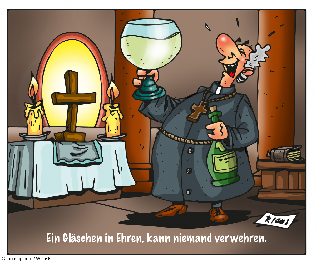 Cartoon: Ein Gläschen in Ehren ... 1