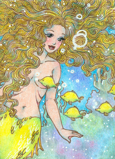 Illustration: Nr. 012 - Goldilocks under the Sea 1