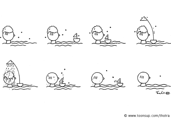 Cartoon: Mondmanns Badetag 1