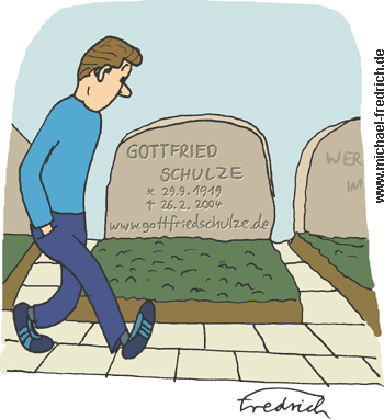 Cartoon: Über den Tod hinaus 1