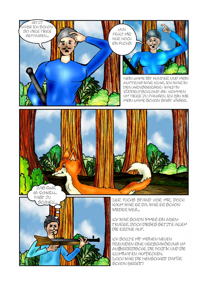 Comic: Die Hunter-Verschwörung 1: Füchse, Aliens und Verschwörungen 3