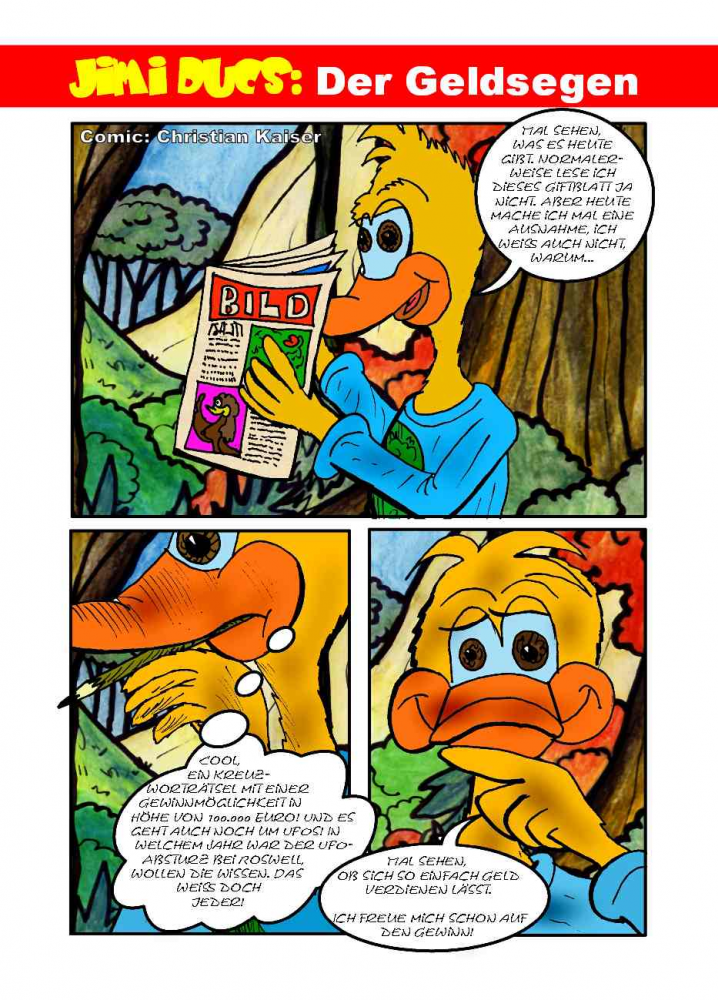 Comic: Jimi Ducs und der Geldsegen 1